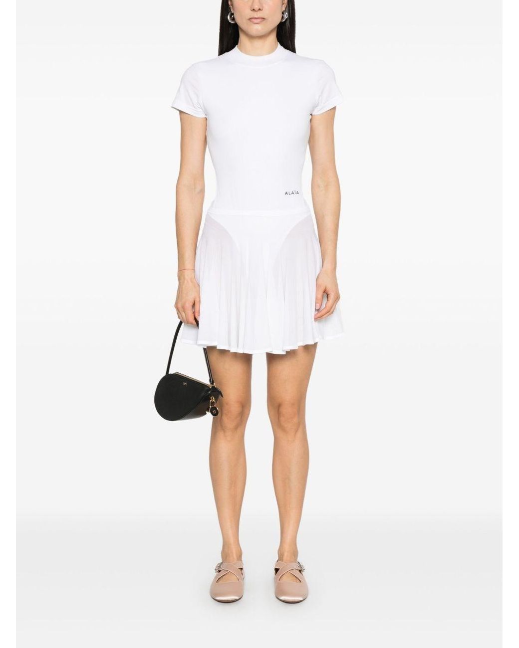 Alaïa White Skater Mini Skirt