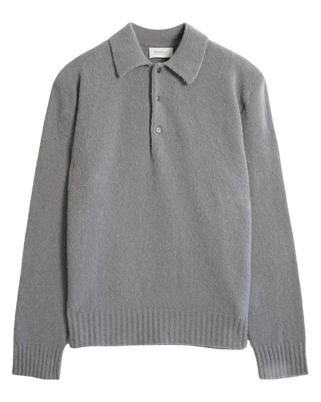 Diana Studio Gray Bouclé Polo for men