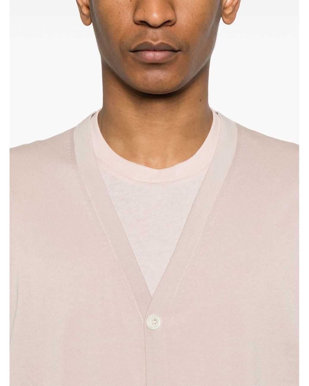 Drumohr Pink Cotton Vest for men