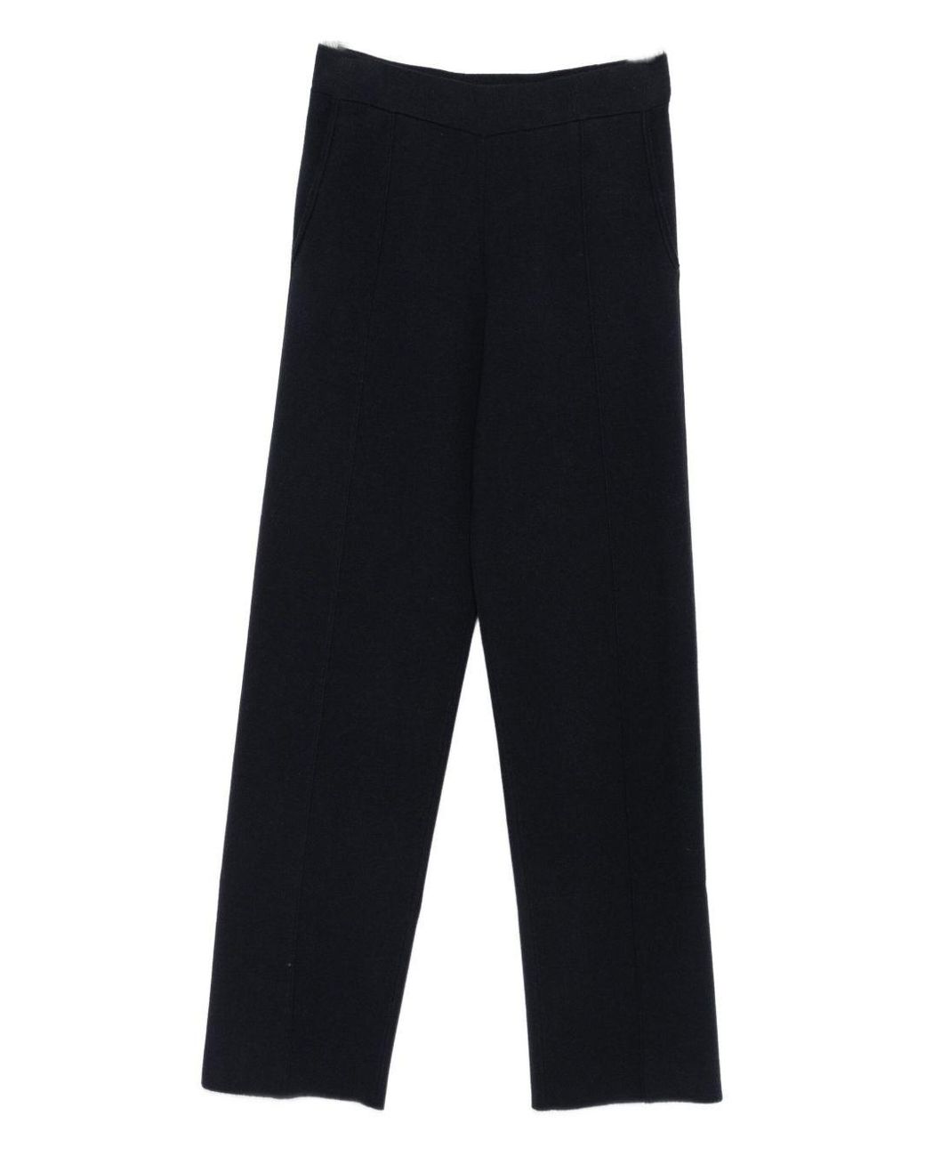 Max Mara Blue Wool Blend Trousers