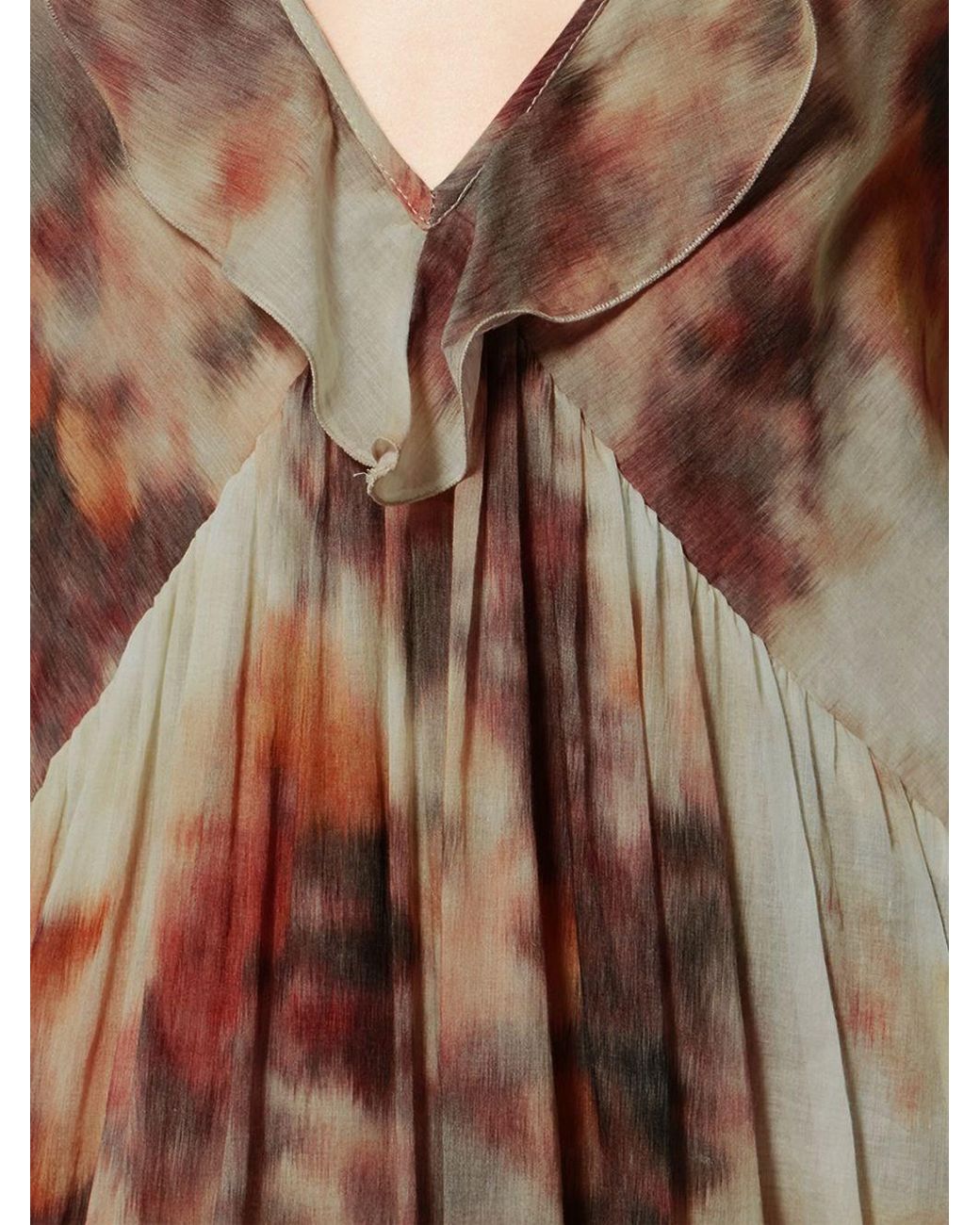 Isabel Marant Natural Vasmila Printed Cotton Dress