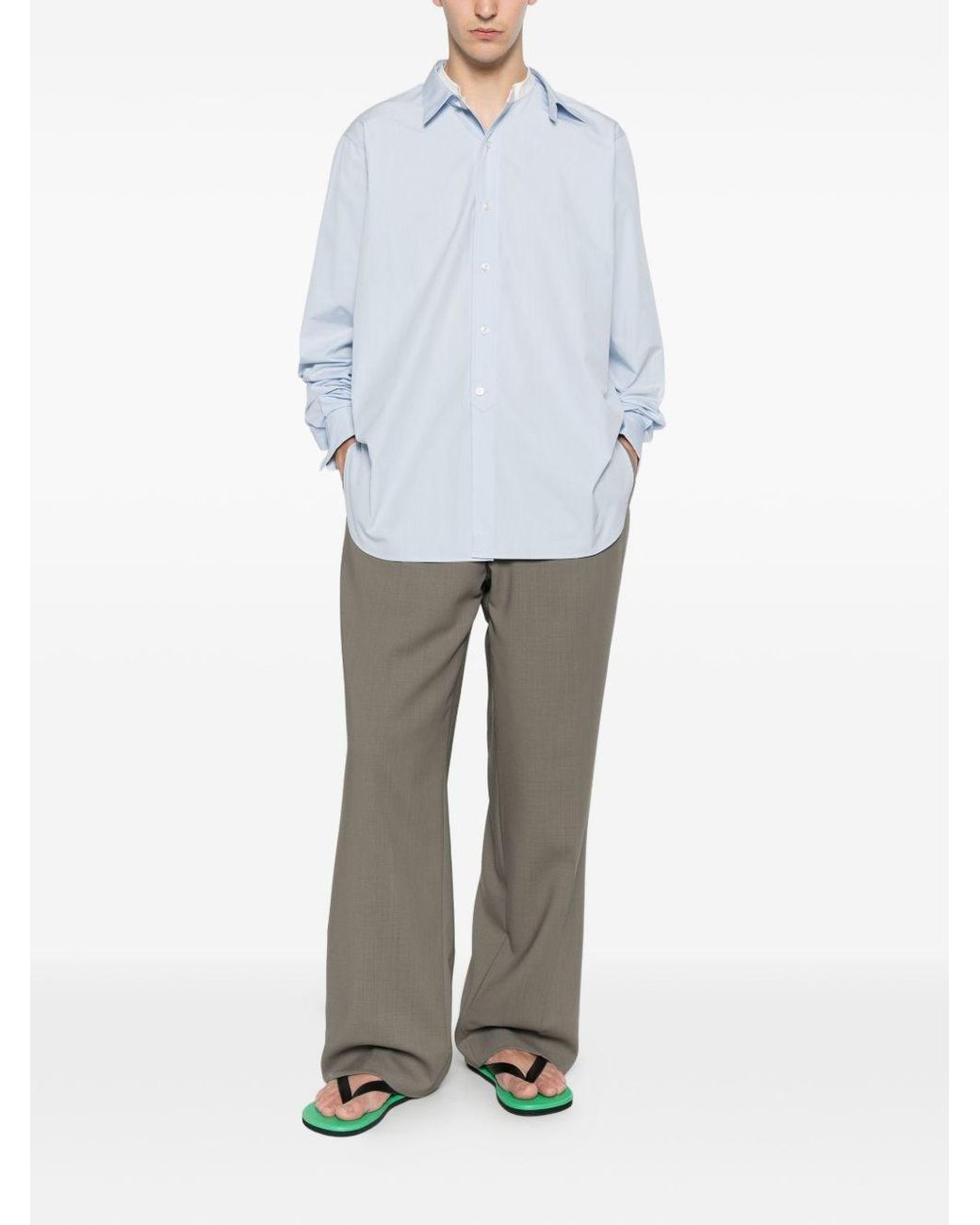 The Row White Melchior Cotton Shirt for men
