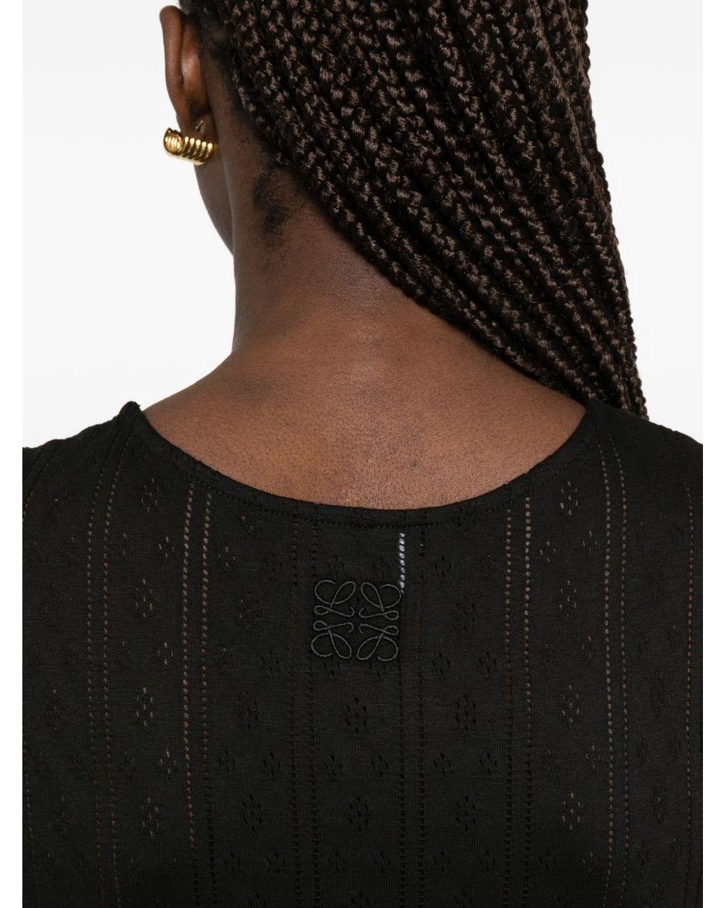 Loewe Black Cotton Long Dress