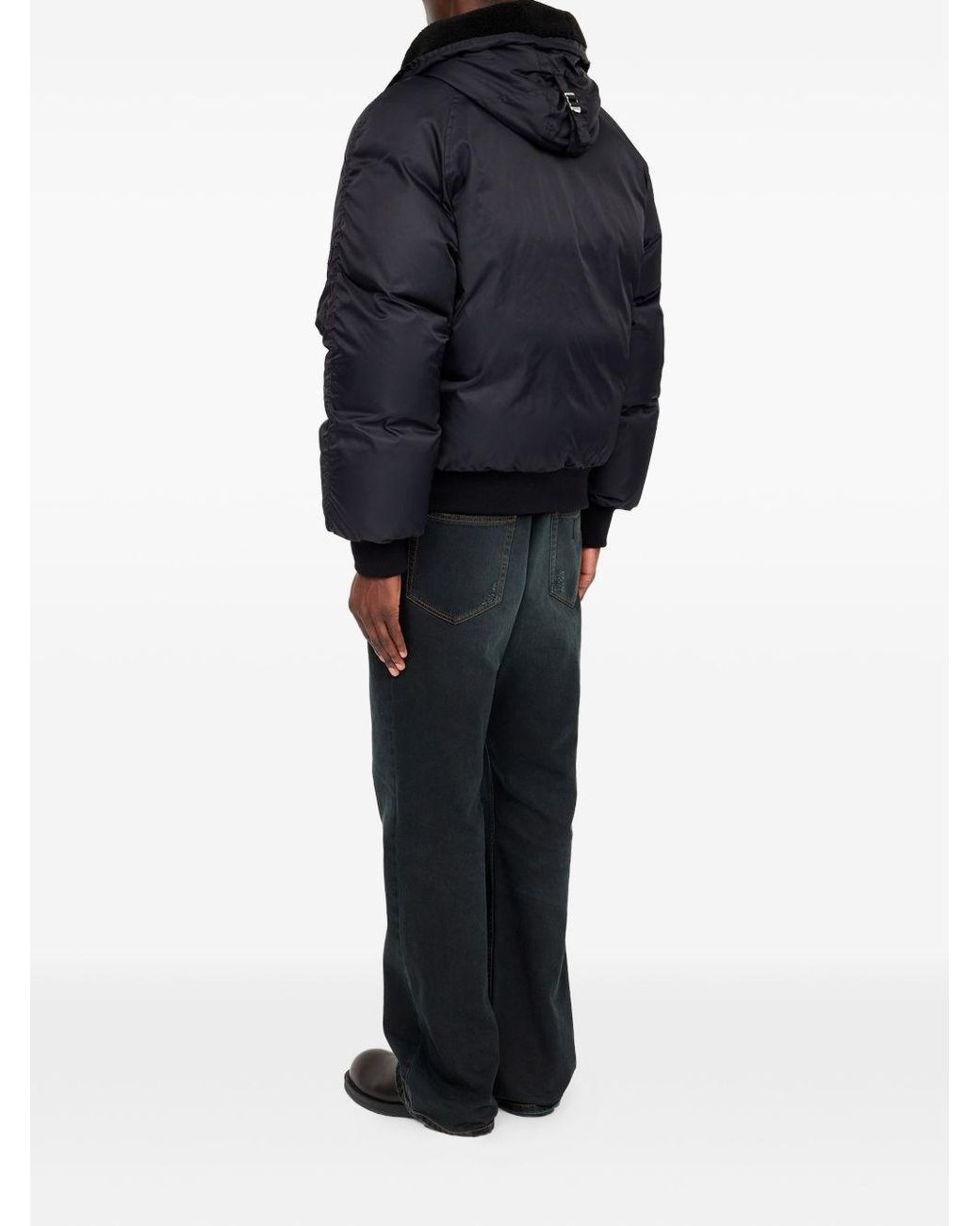 MM6 by Maison Margiela Black Nylon Down Jacket for men