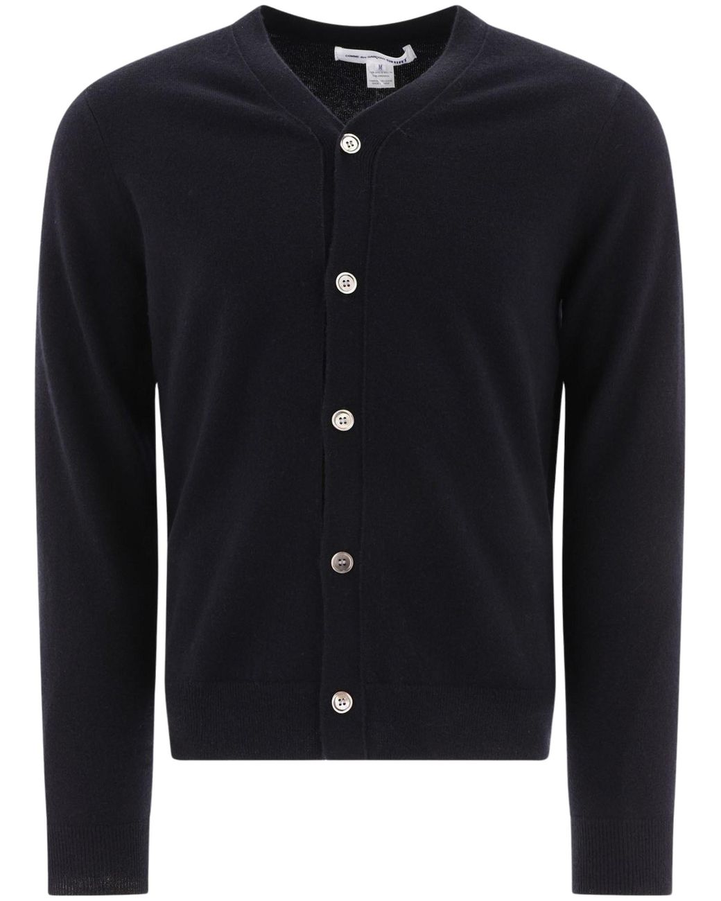 Comme des Garçons Blue V-Neck Long-Sleeved Cardigan By Comme Des Garç for men