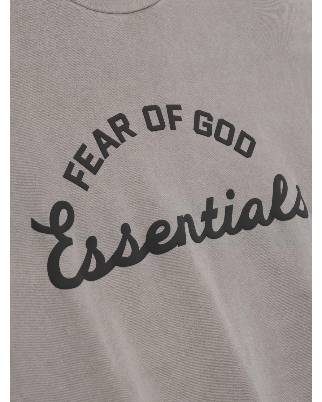 Essentials Gray Cotton T-Shirt for men