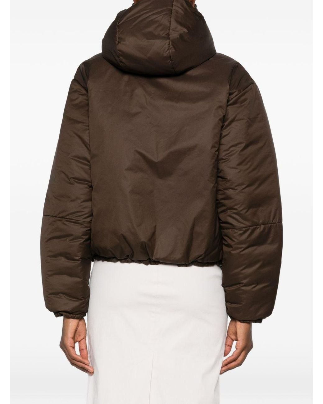 Miu Miu Brown Short Down Jacket By