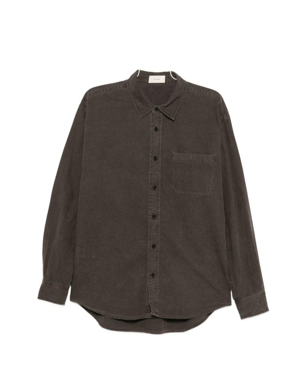 The Row Gray Sadel Cotton Shirt for men