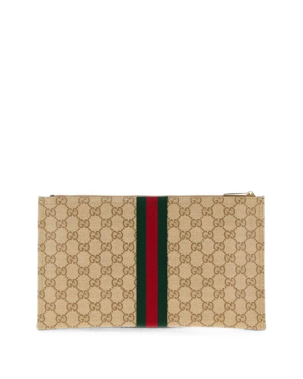 Gucci Natural Web Detail Large Pouch