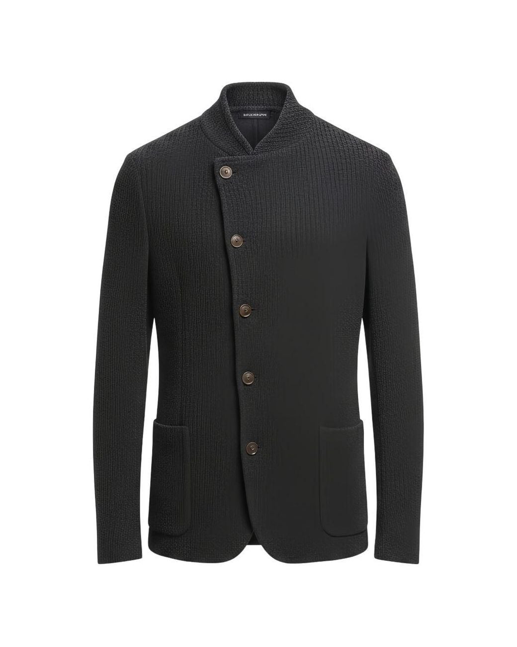 Emporio Armani Black Chenille Blazer Jacket for men