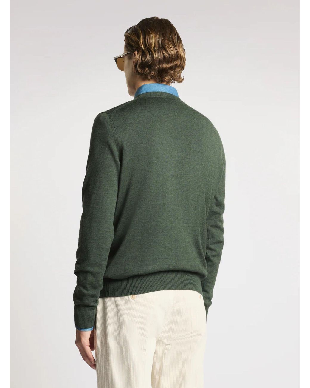 Fay Green Wool Sweater for men