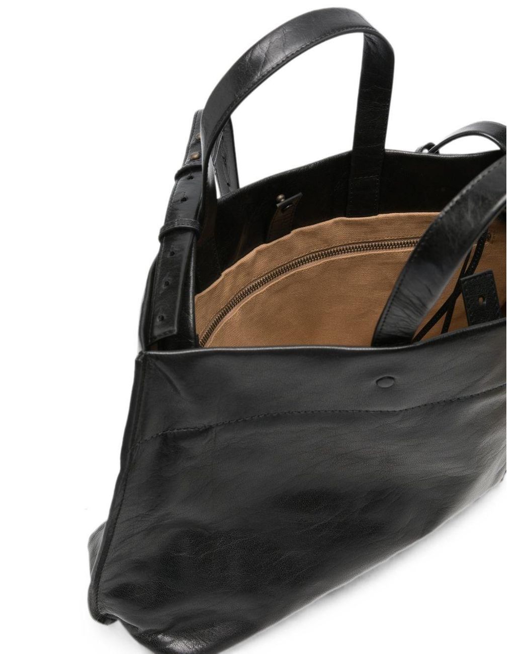 Lihann George Black Elli Leather Tote Bag