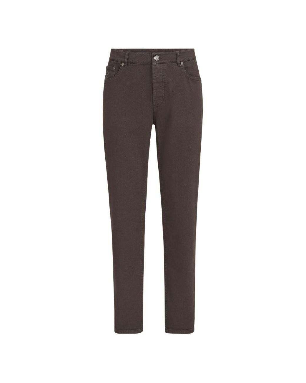 Brunello Cucinelli Gray Denim Cotton Jeans for men