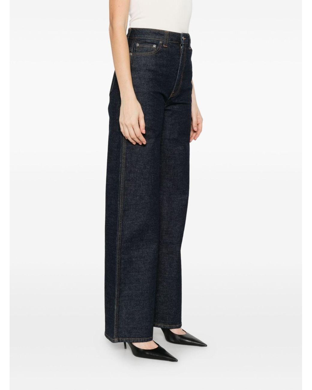 Khaite Blue "Dane" Flared Leg Jeans