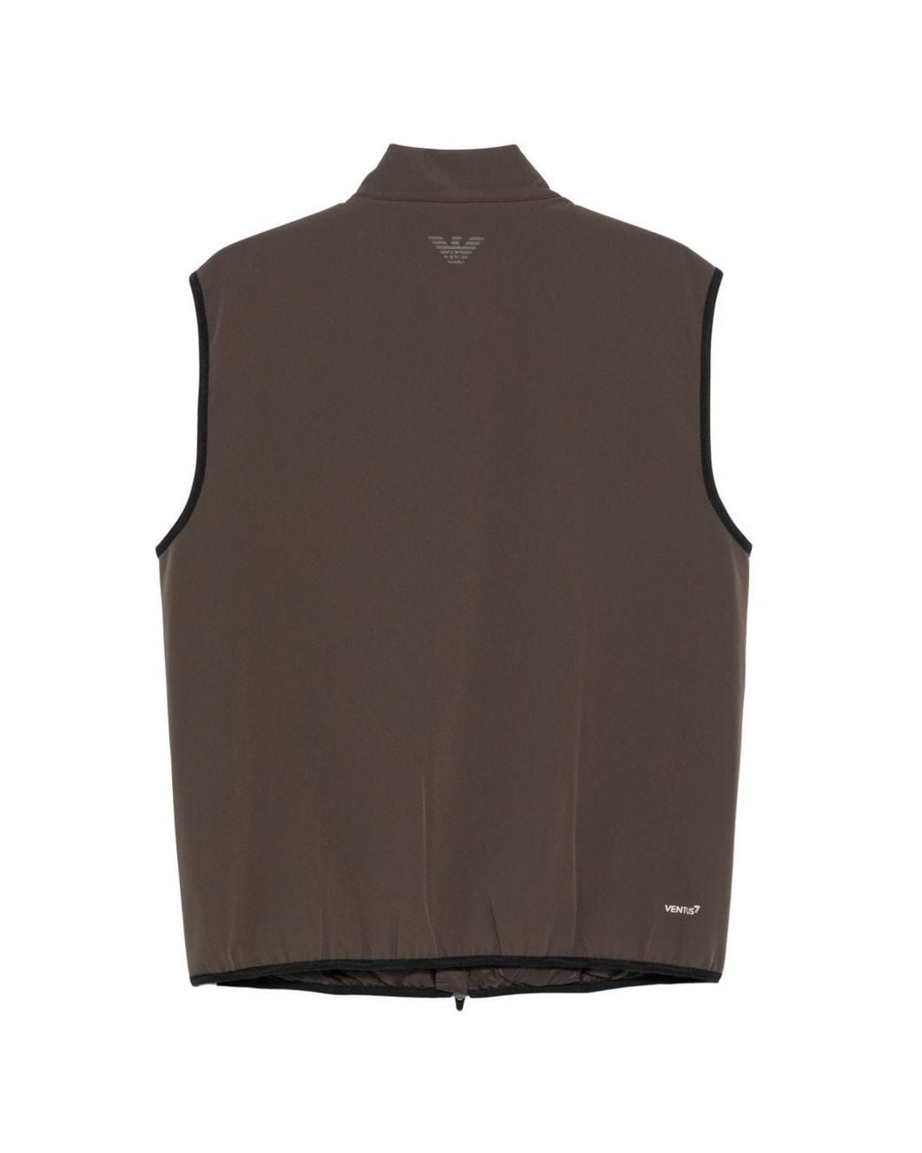 EA7 Brown Down Vest for men