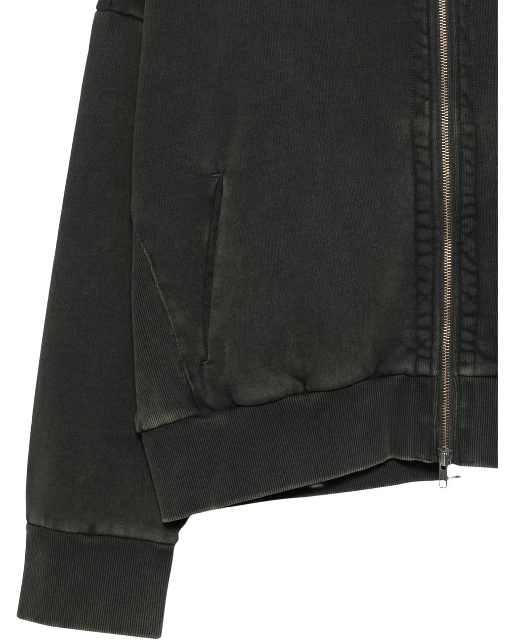Entire studios Black Eternal Zip Oversized Hoodie for men