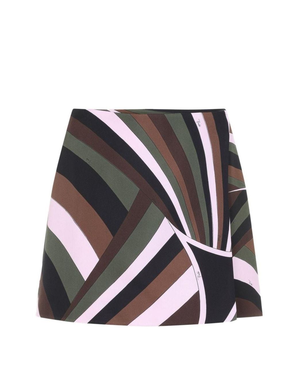 Emilio Pucci Black Printed Mini Skirt