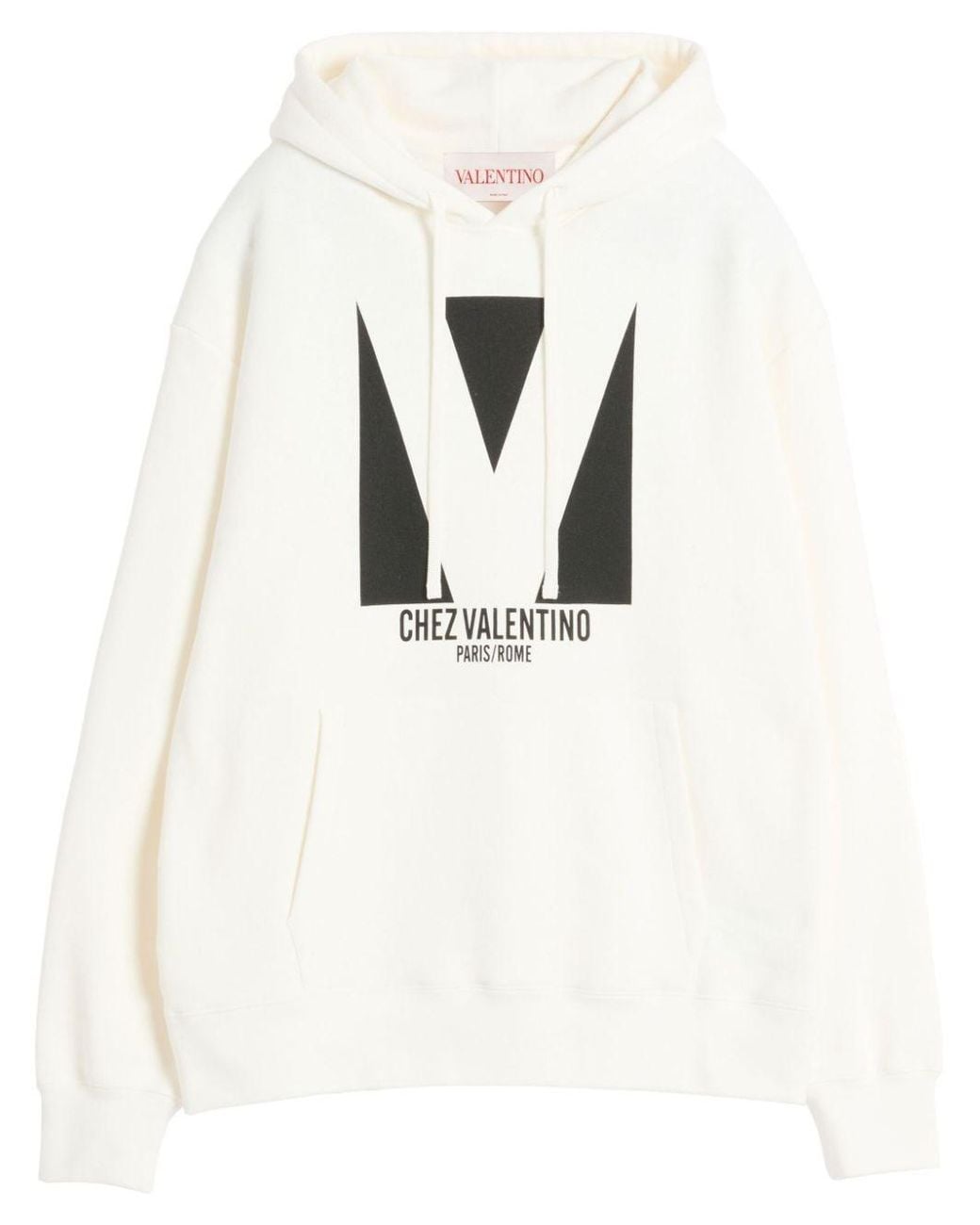 Valentino White Chez Cotton Hoodie for men