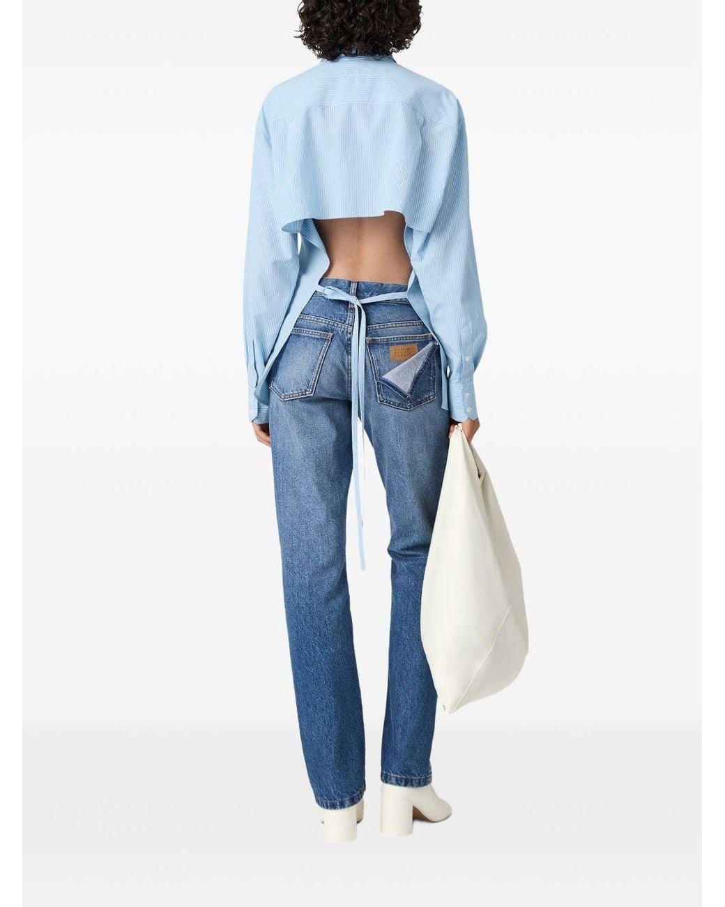 MM6 by Maison Margiela Blue Striped Shirt