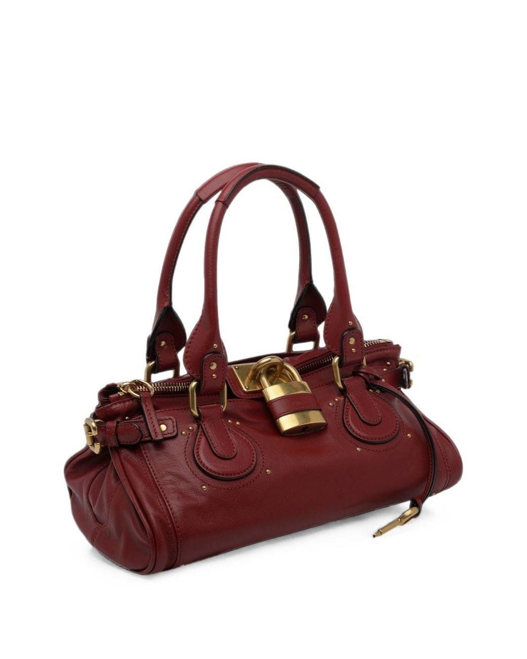 Chloé Red Paddington Leather Shoulder Bag