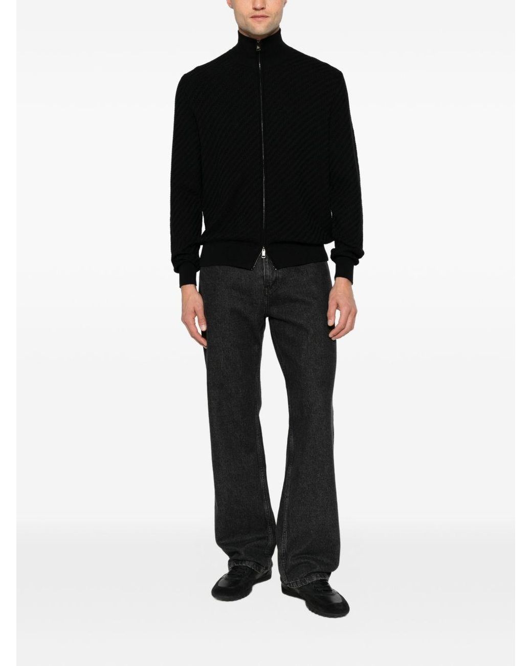 Brioni Black Cotton And Silk Cardigan By for men