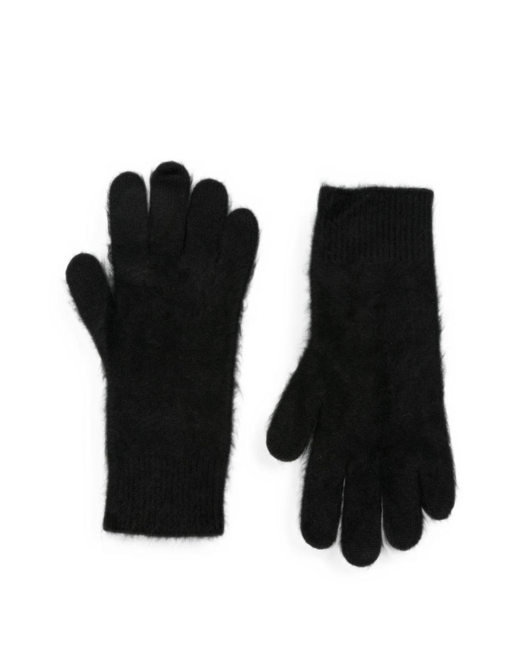 Soft Goat Black Wool Gloves