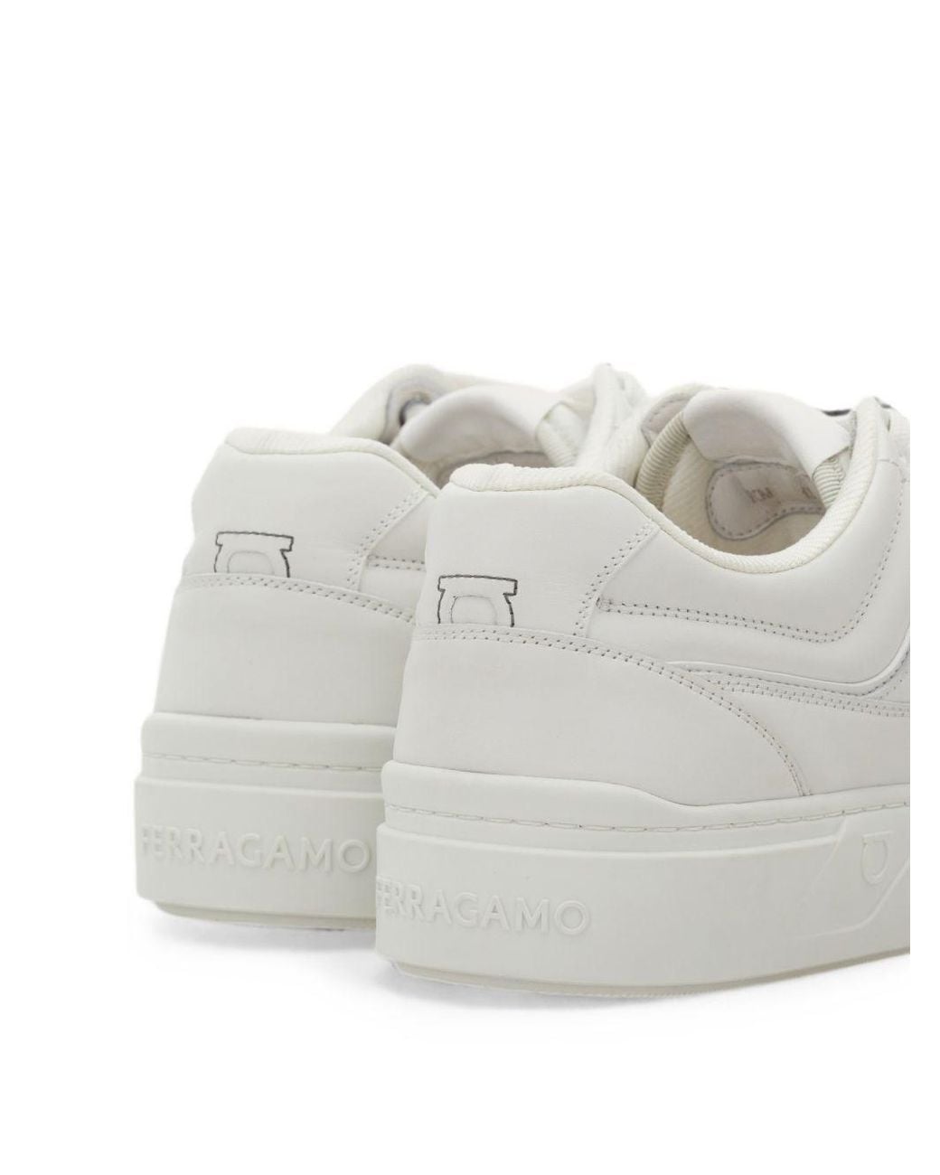 Ferragamo White Leather Sneakers for men