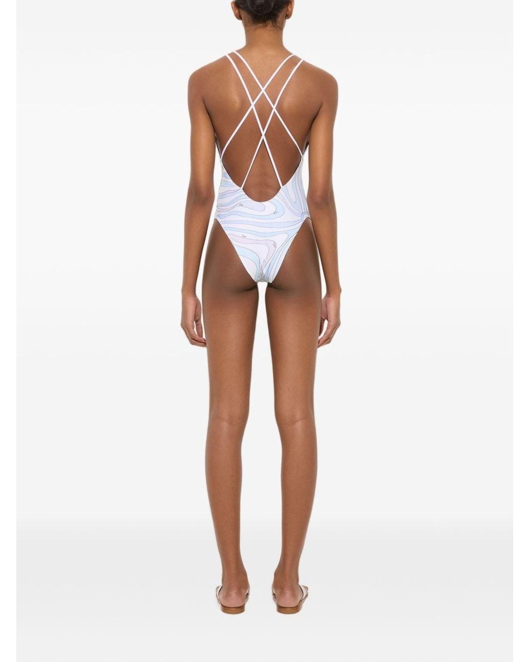 Emilio Pucci Blue One-Piece Swimsuit