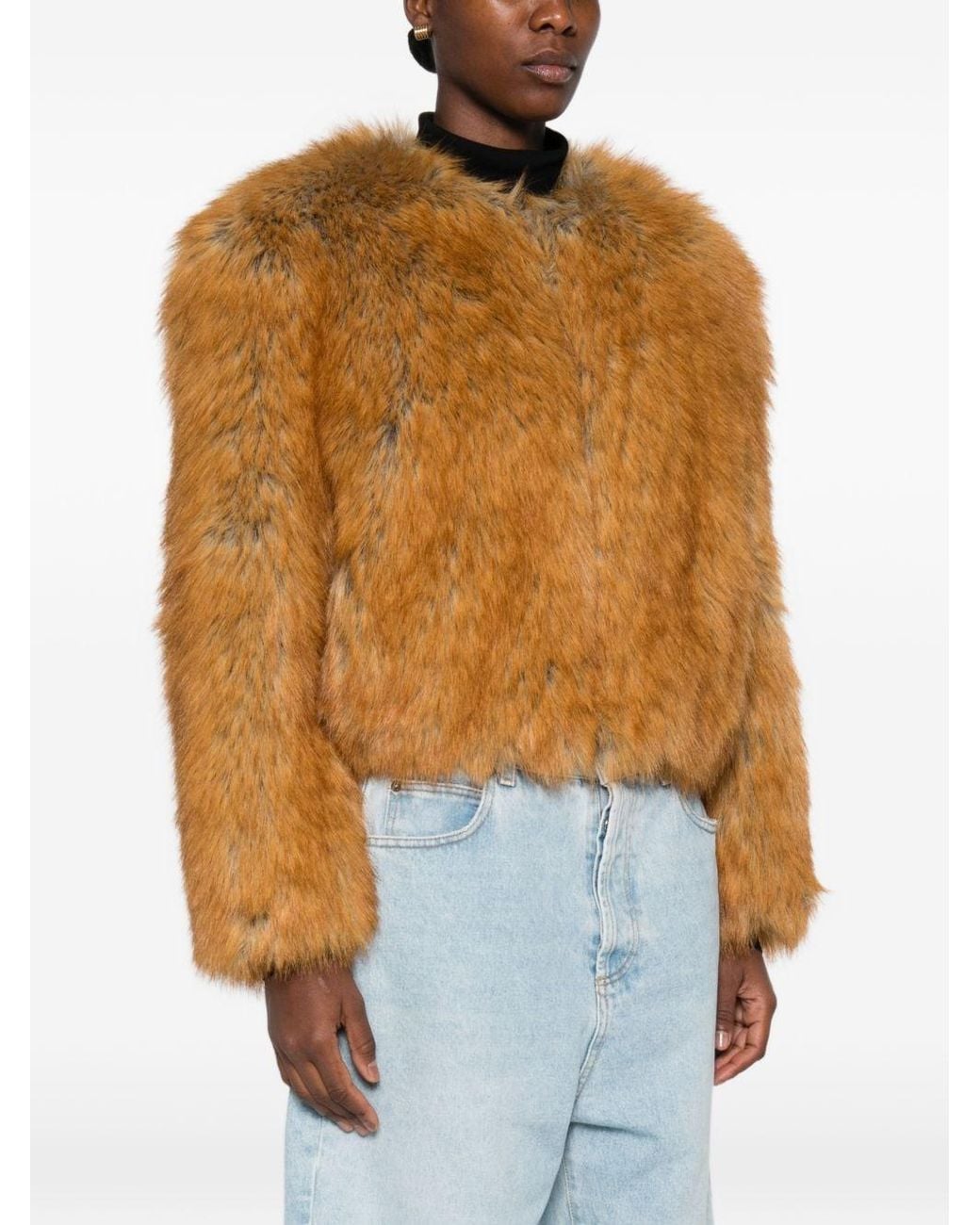 Stand Studio Natural Karly Faux Fur Jacket