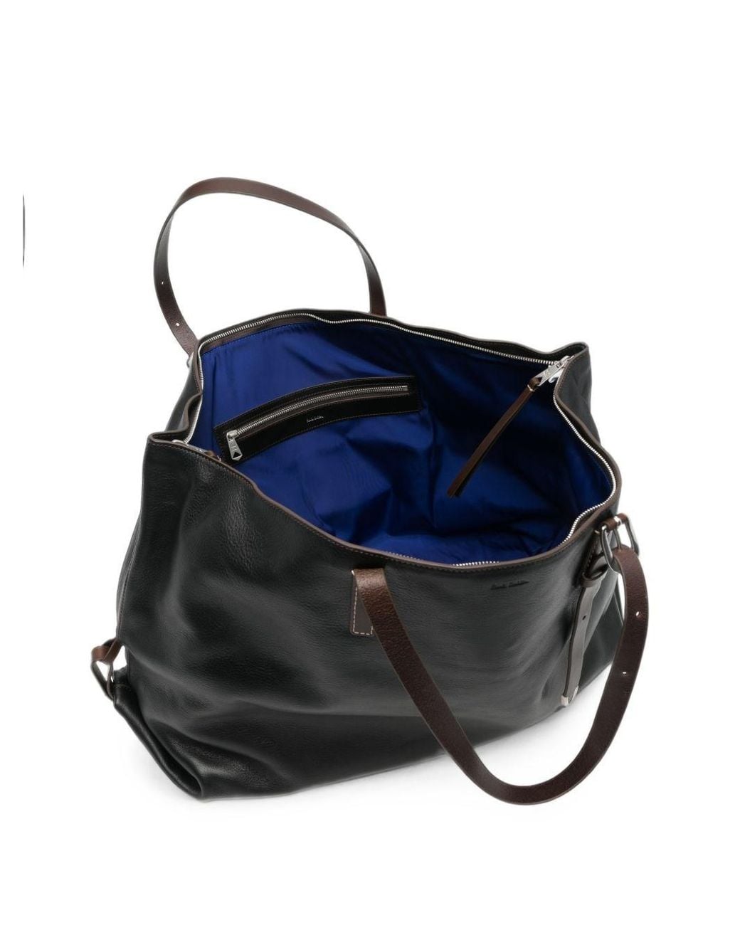 Paul Smith Black Leather Duffle Bag for men