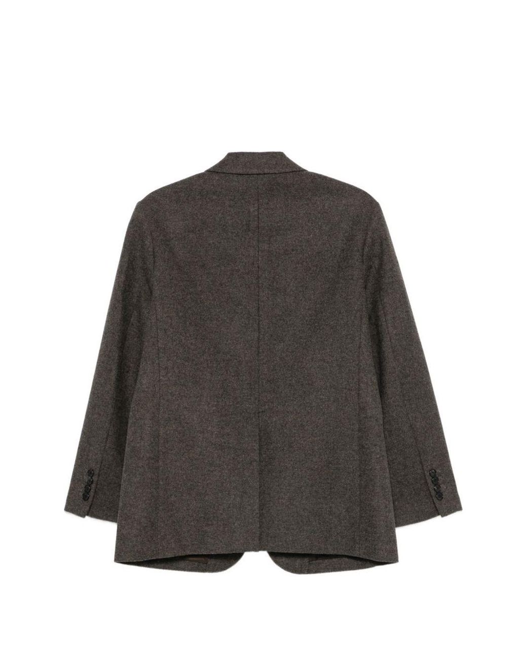 DUNST Gray Wool Single-Breasted Blazer Jacket