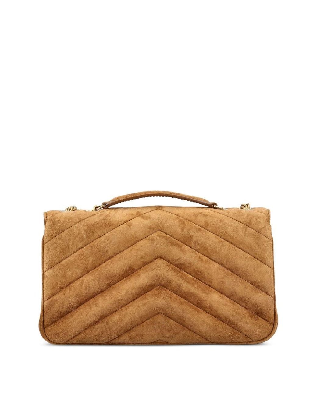 Saint Laurent Brown Loulou Medium Leather Shoulder Bag