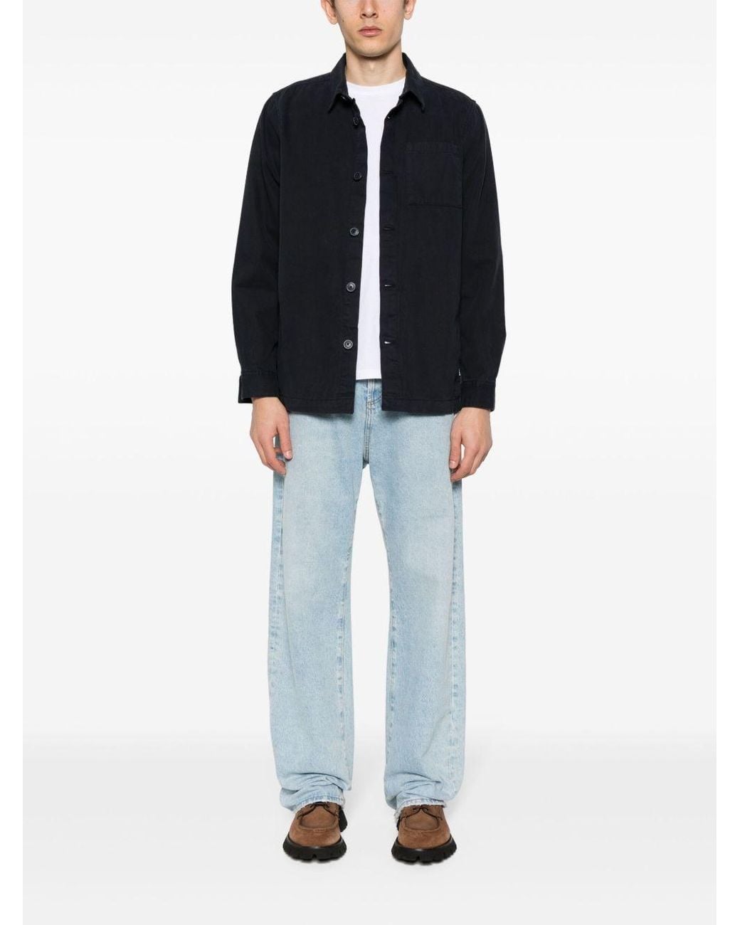 Barbour Blue Cotton Shirt for men