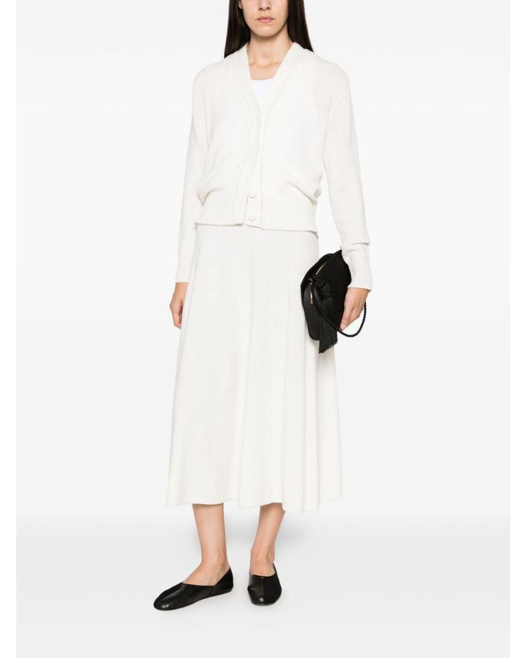 Fabiana Filippi White Cashmere Cardigan