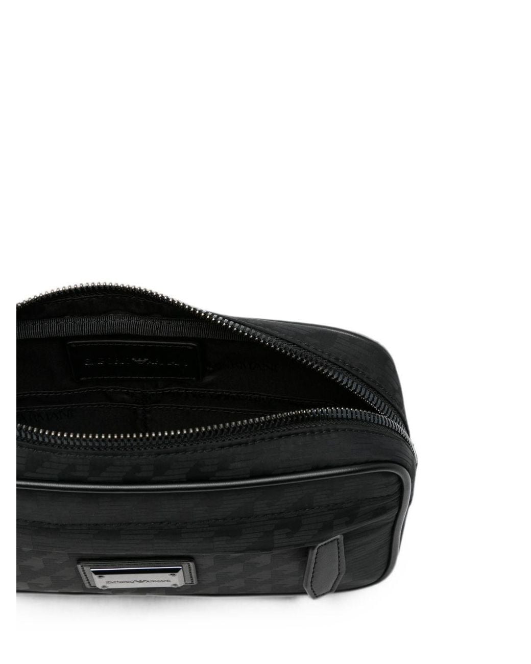 Emporio Armani Black Logo Nylon Beauty-Case for men