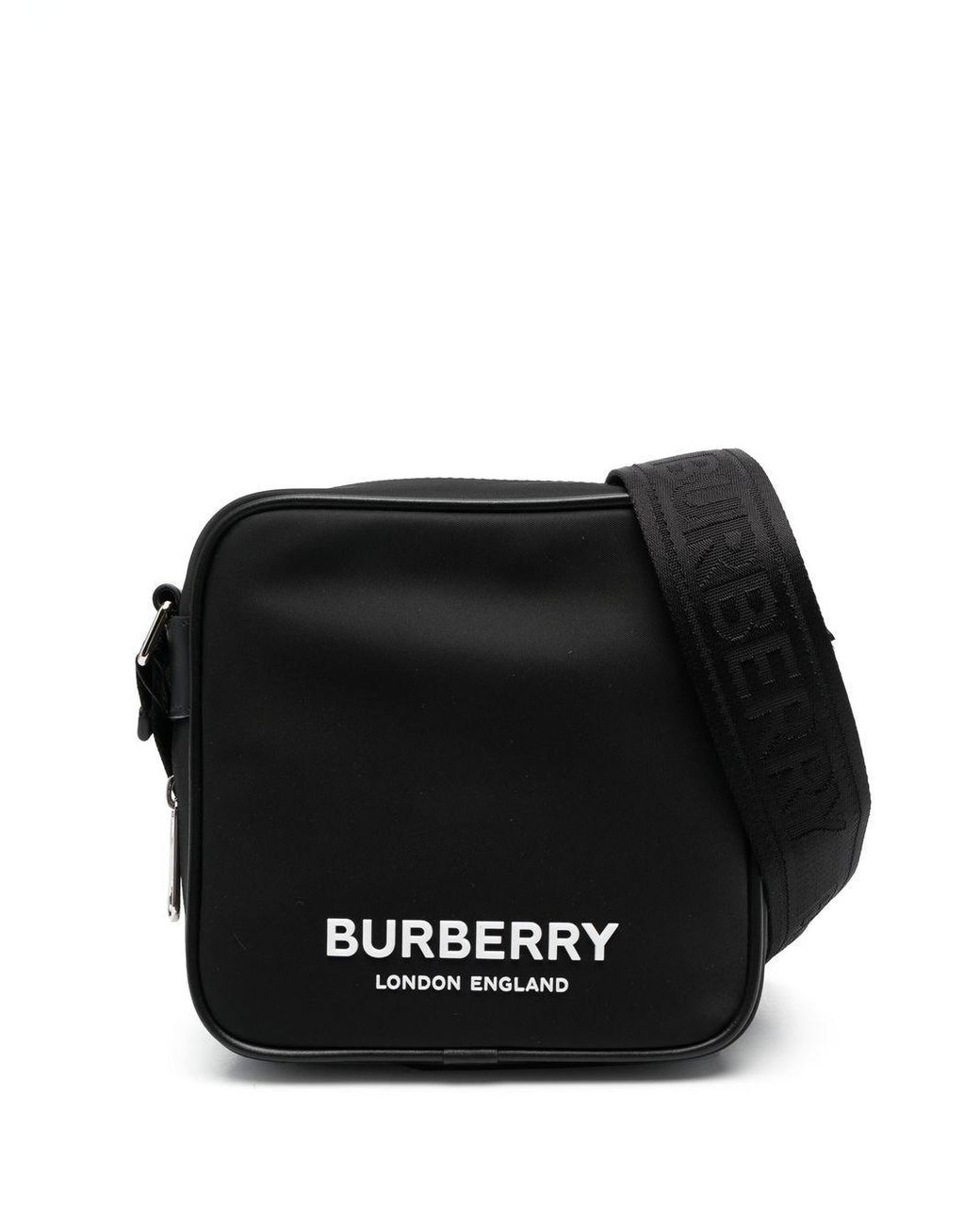 Burberry Logo Print Shoulder Bag in Black for Men Lyst