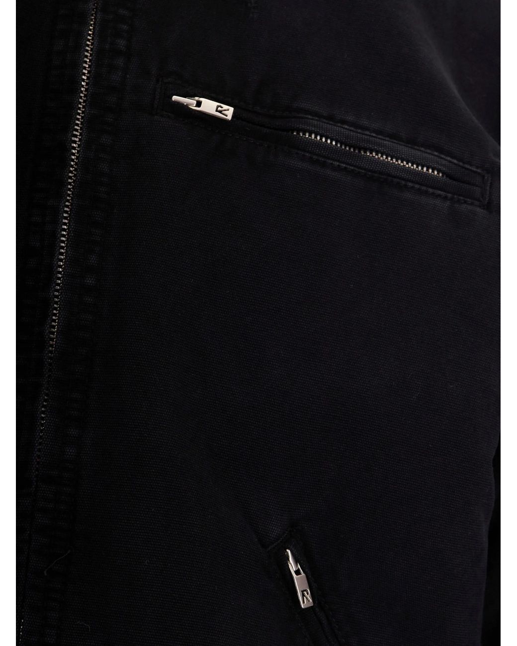 Represent Black Corduroy-Collar Frayed-Edges Jacket for men