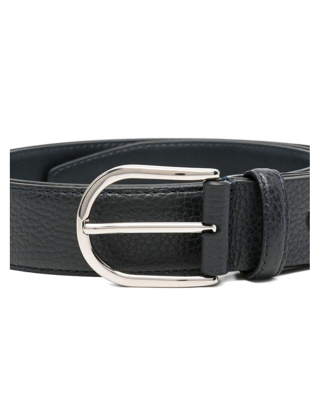 Brioni Black Leather Belt for men