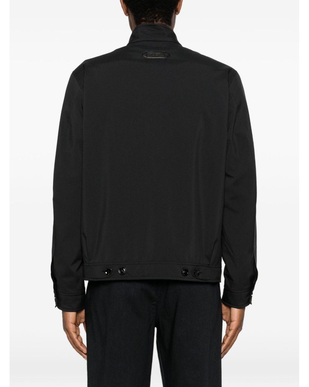 Brioni Black Nylon Blouson Jacket for men