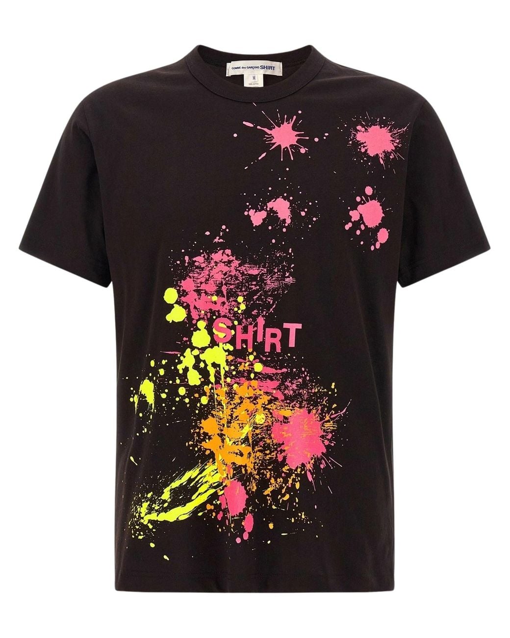 Comme des Garçons Black Paint Splash T-Shirt By Comme Des Garçons Shir for men