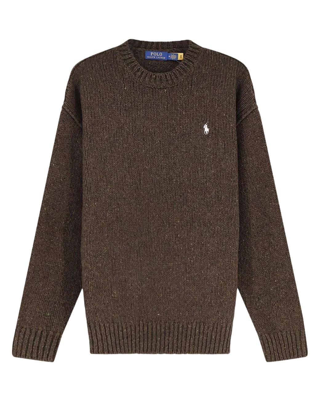 Polo Ralph Lauren Brown Logo Ribbed Knitted Sweater By for men
