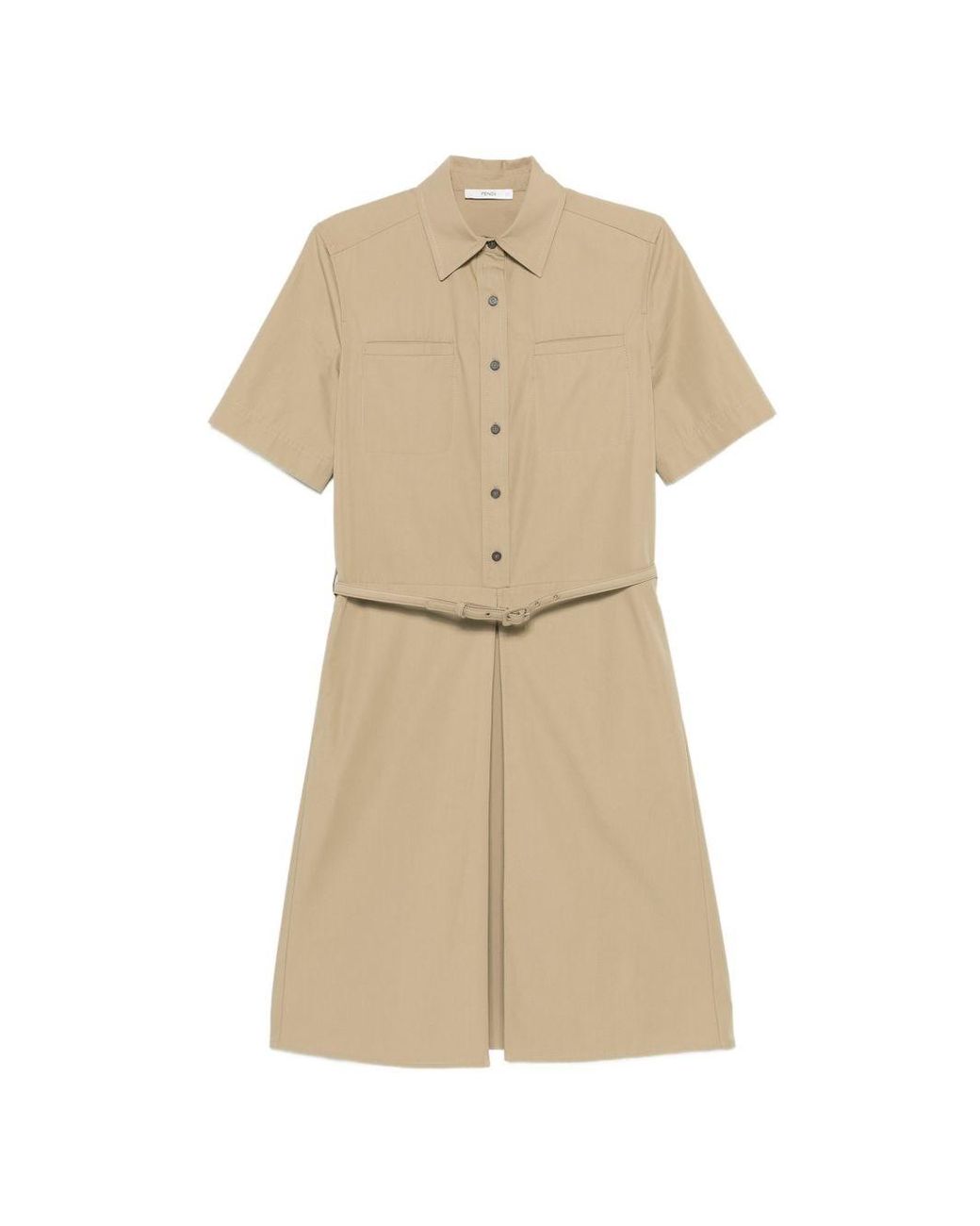 Fendi Natural Cotton Short Dress