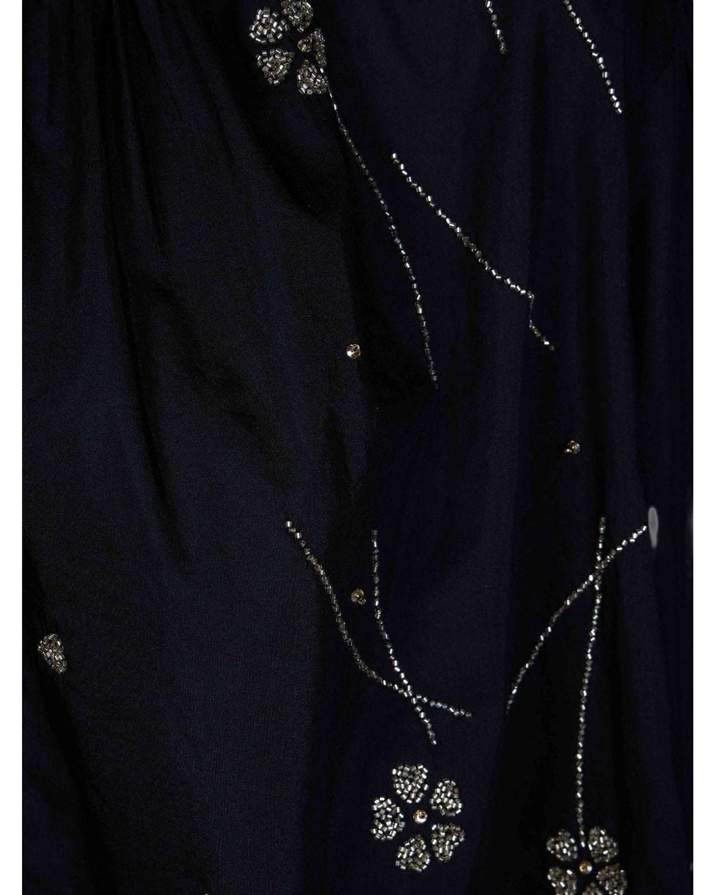 Forte_forte Black Embroidered Cotton Blouse