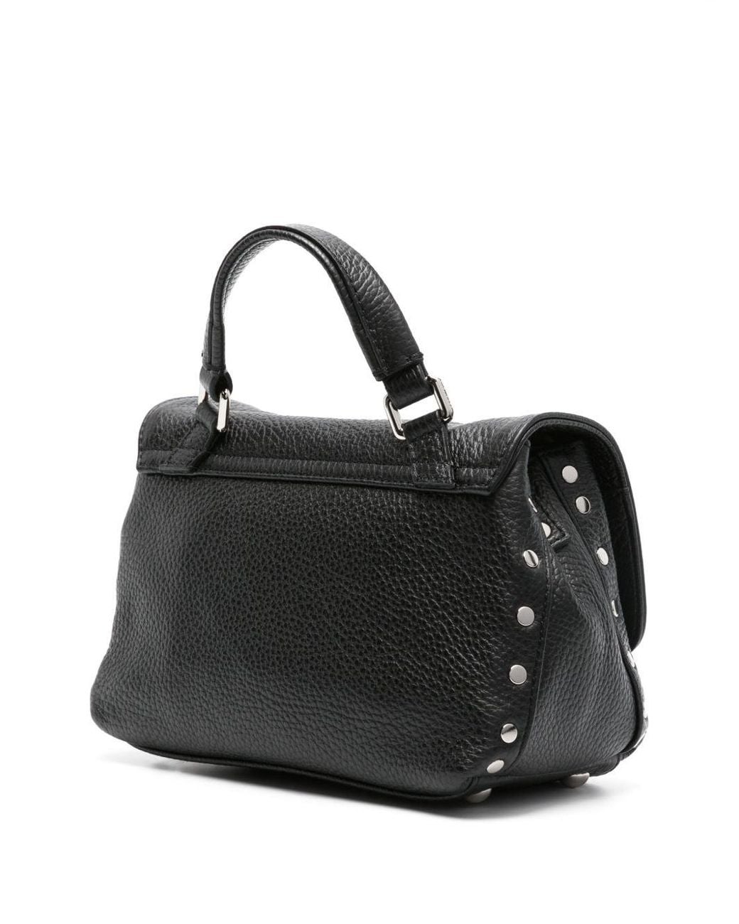 Zanellato Black Postina Daily Baby Leather Handbag