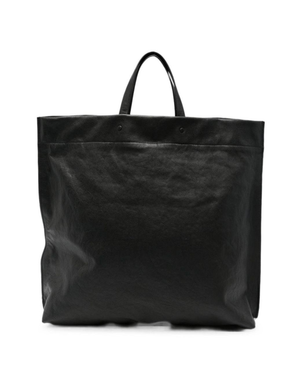 Lihann George Black Matti Leather Tote Bag