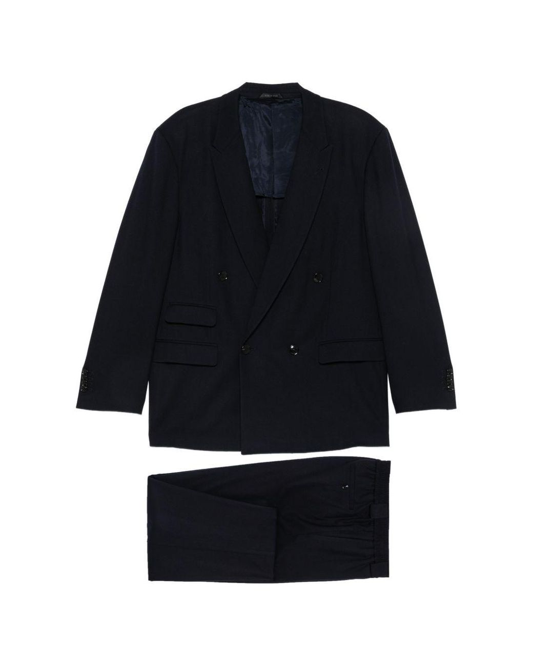 Giorgio Armani Black Wool Double-Breasted Suit for men