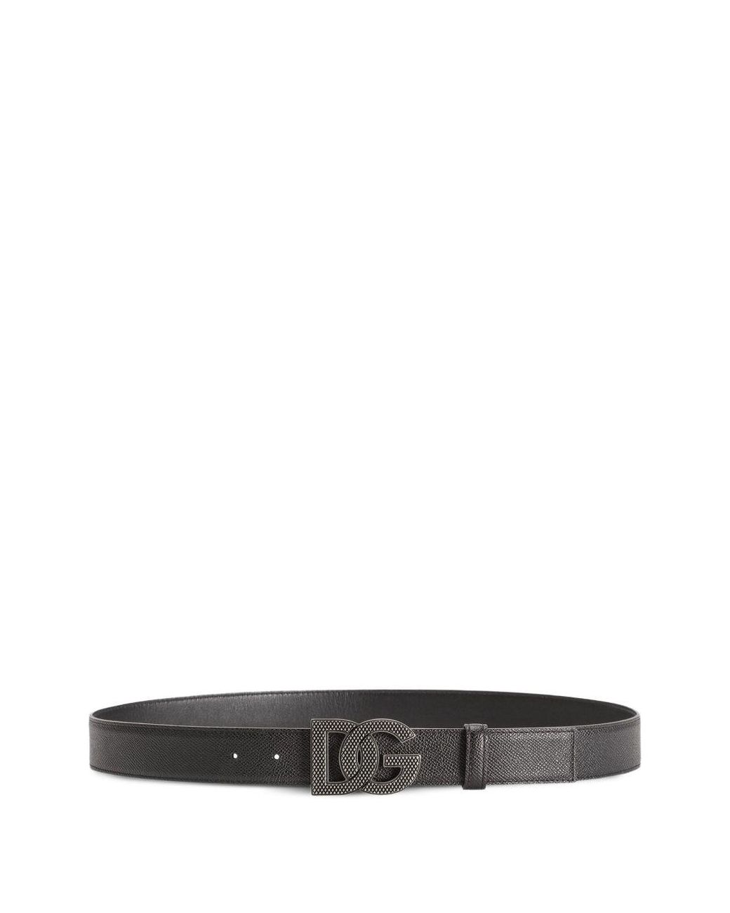 Dolce & Gabbana White Belt With Logo for men