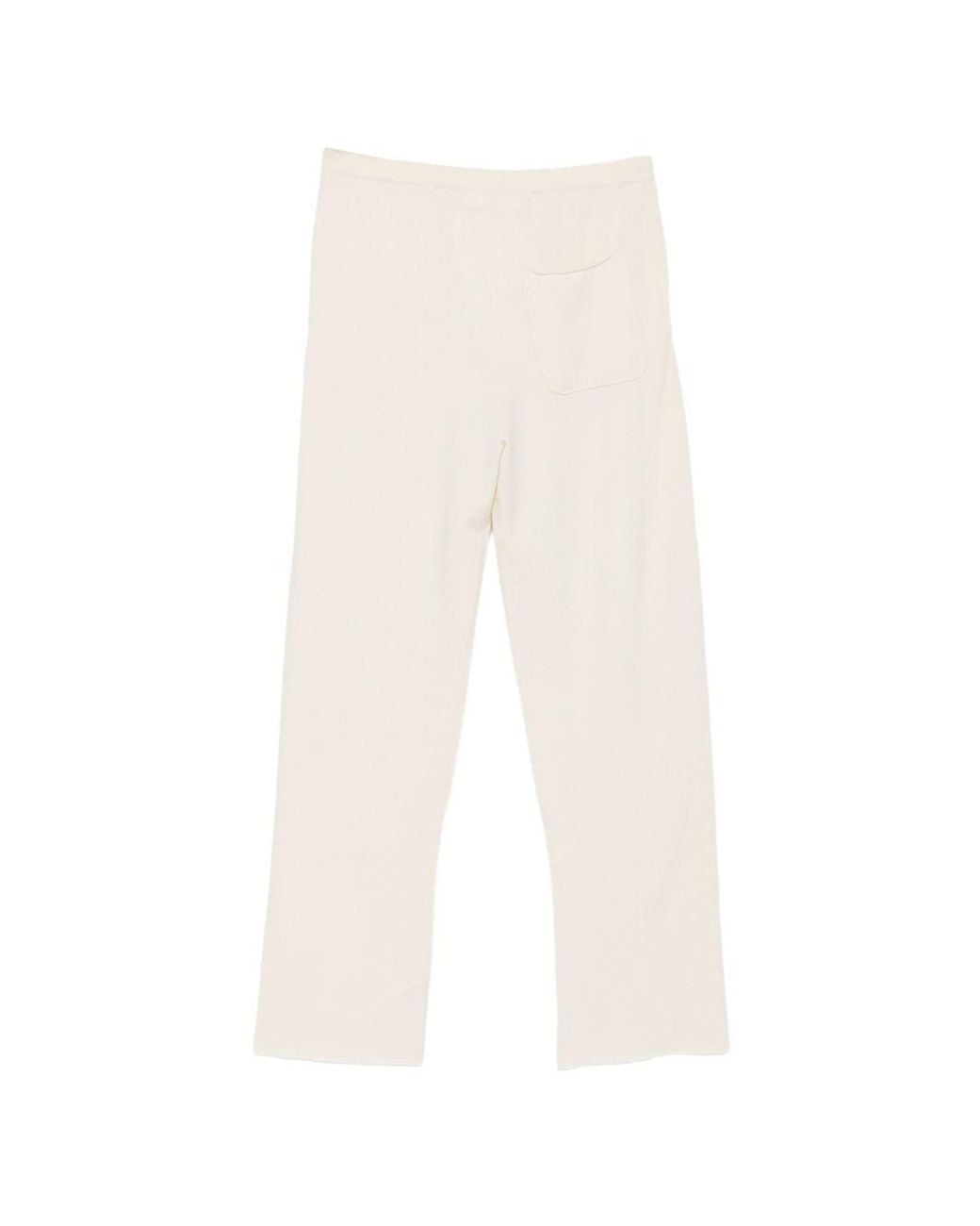 Extreme Cashmere White Cashmere Trousers