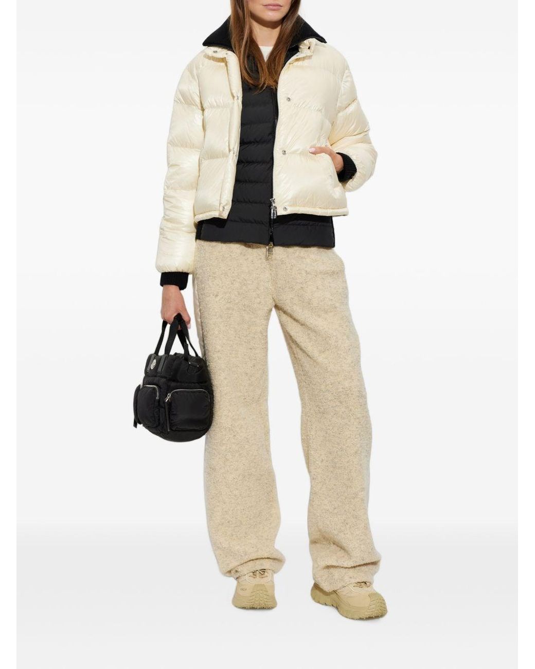 Moncler Natural Cotton Blend Trousers
