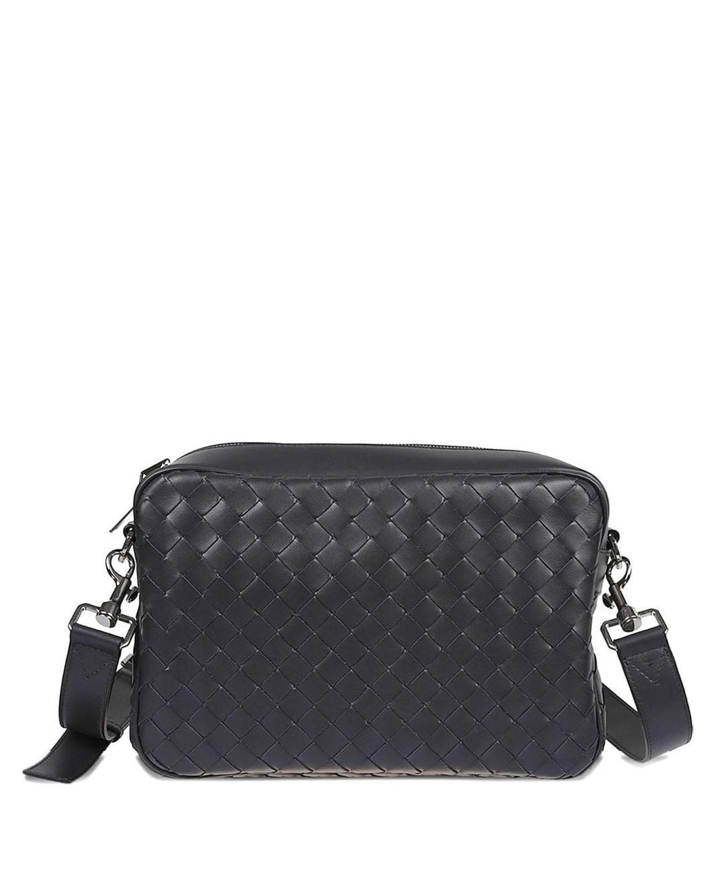 Bottega Veneta Black Braided Camera Bag for men